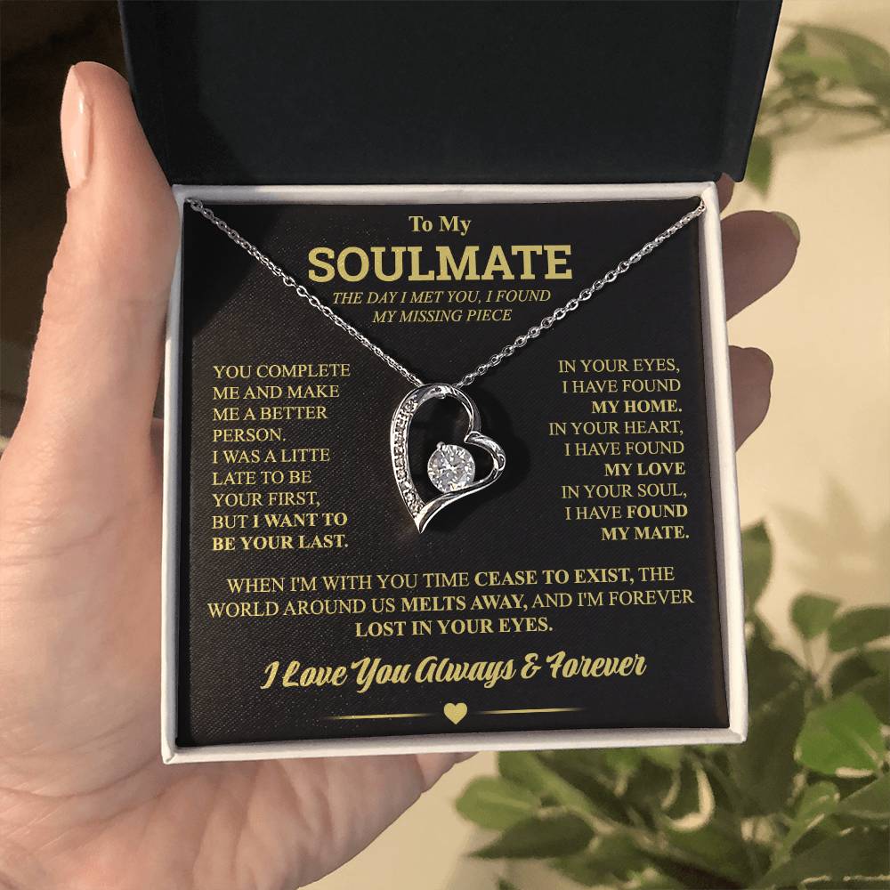 To My Soulmate - Forever Heart Gift Set Necklace - LM001