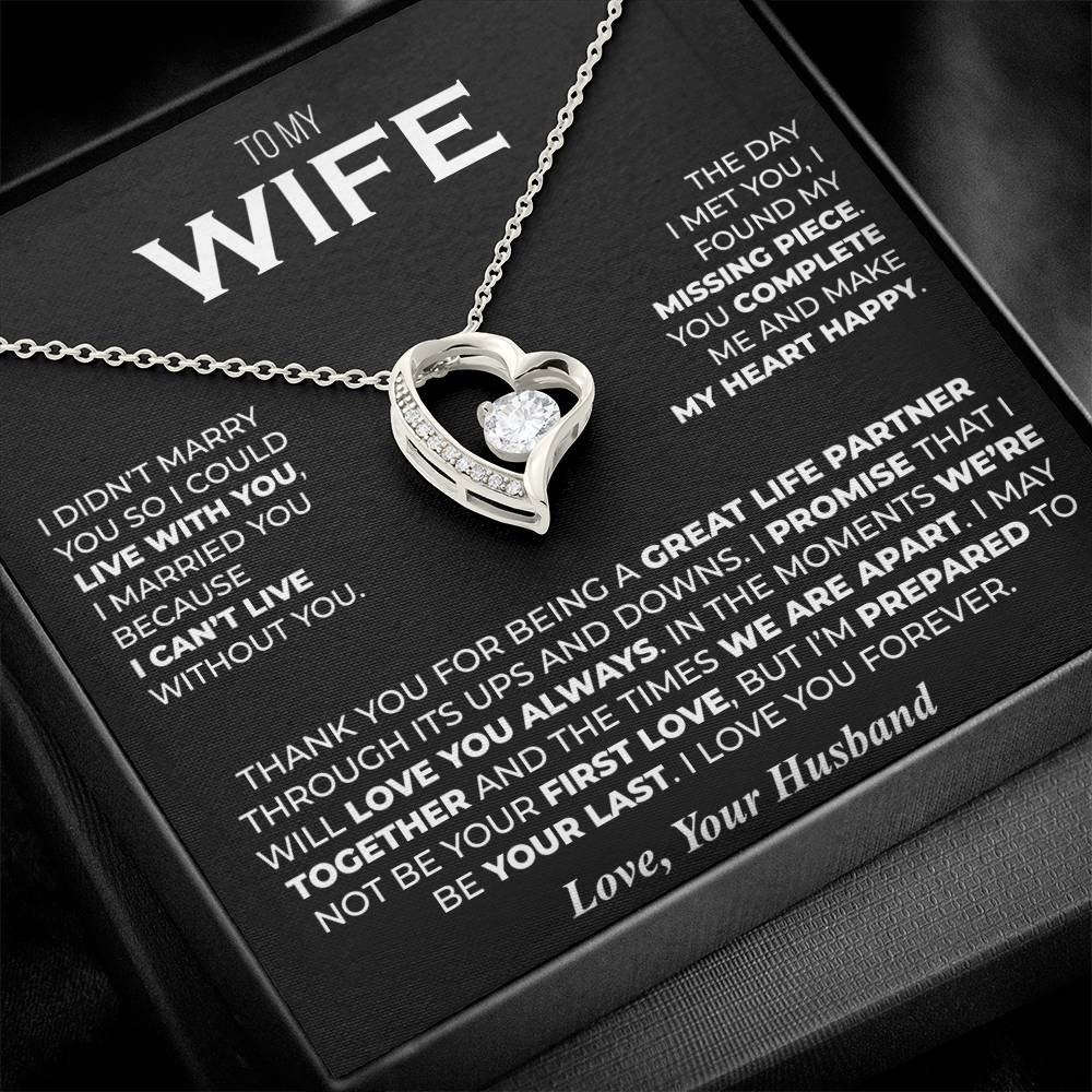 To My Wife - Forever Heart Necklace Gift Set - LM002