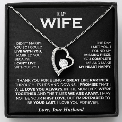 To My Wife - Forever Heart Necklace Gift Set - LM002