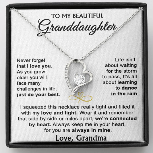 To My Granddaughter - Forever Heart Necklace Gift Set - LM016