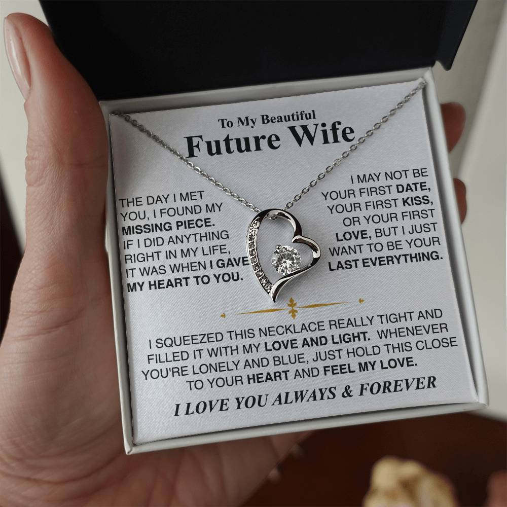 To My Future Wife - Forever Heart Necklace Gift Set - LM001