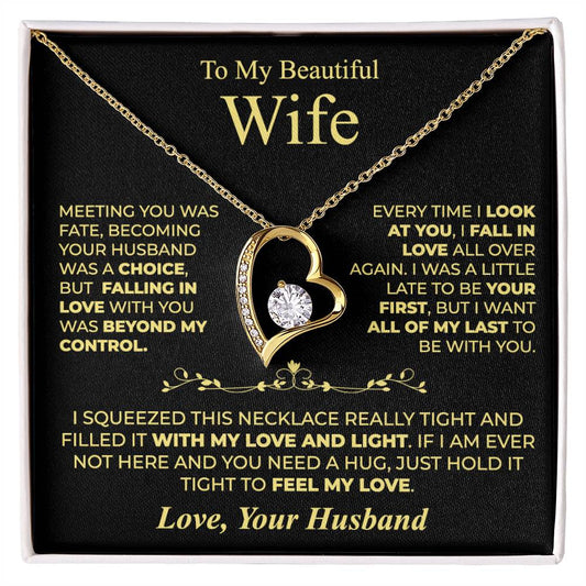 To My Wife - Forever Heart Necklace Gift Set - LM001