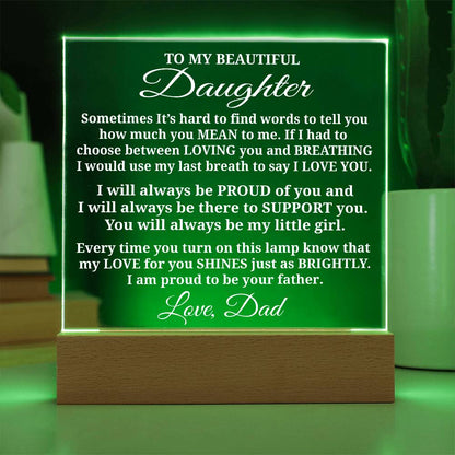 To My Daughter - Acrylic Gift Set - LM011