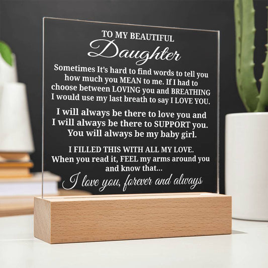 To My Daughter - Acrylic Gift Set - LM010