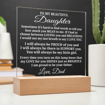 To My Daughter - Acrylic Gift Set - LM011