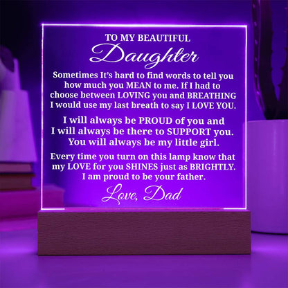 To My Daughter - Acrylic Gift Set - LM011