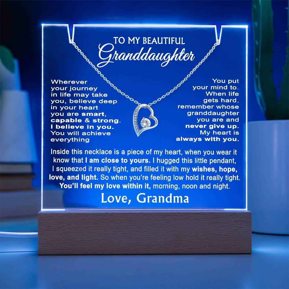 To My Granddaughter - Acrylic Necklace Bundle - LM001