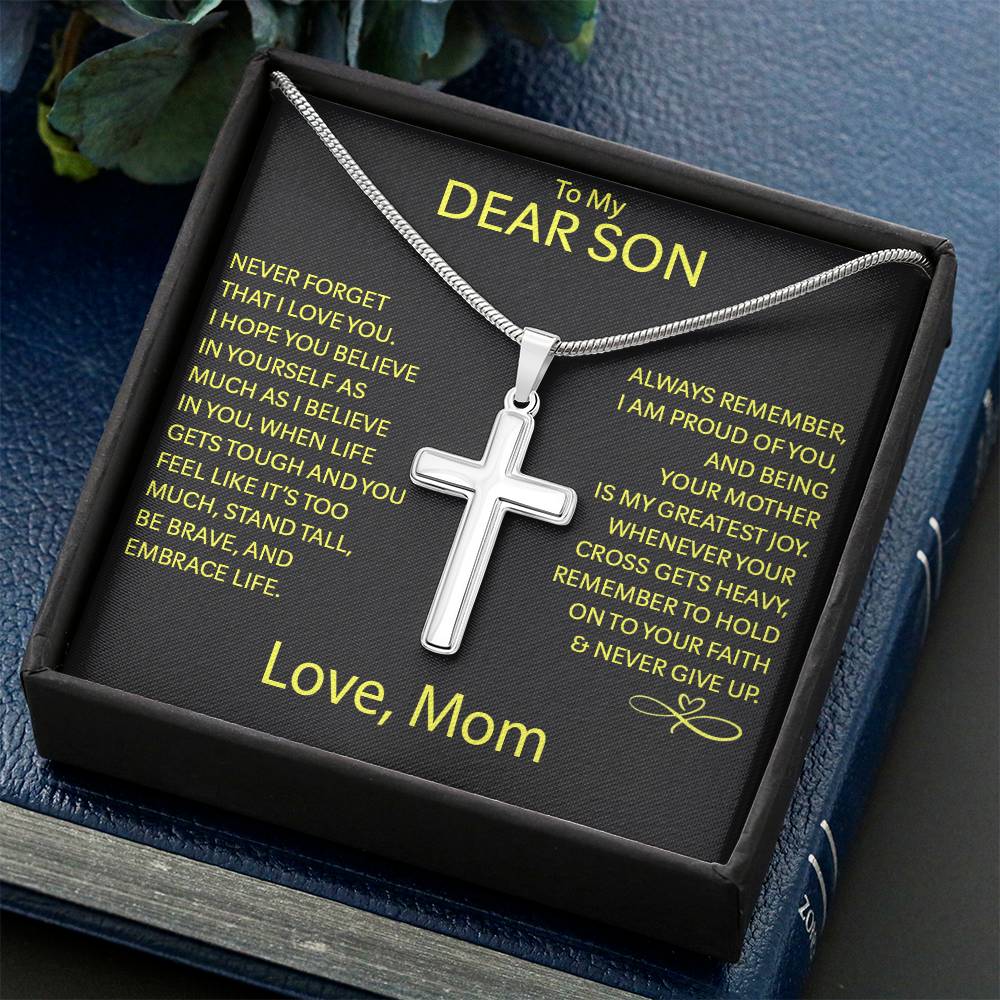 To My Son - Cross Necklace Gift Set - LM002