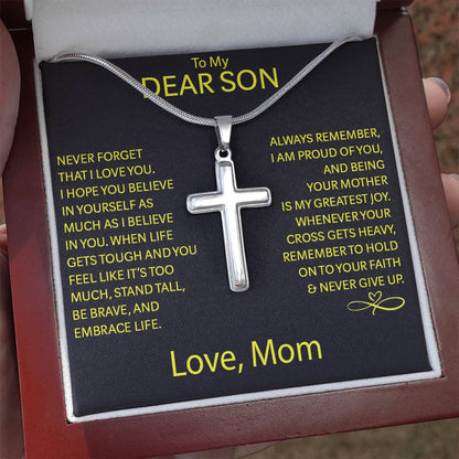 To My Son - Cross Necklace Gift Set - LM002