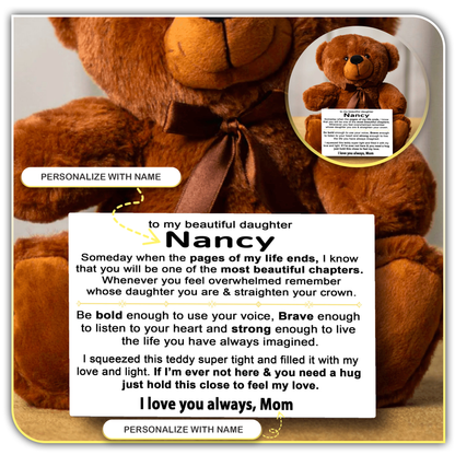 [ALMOST SOLD OUT] To My Daughter - Personalized Teddy Bear Gift Set - LM011