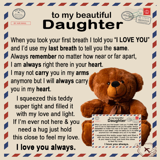 To My Daughter - Teddy Bear Gift Set - LM003