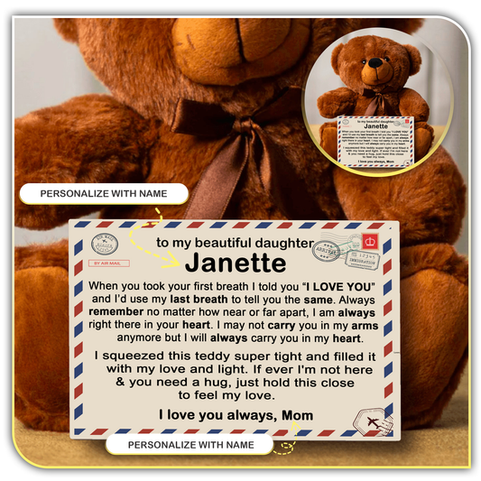 [ALMOST SOLD OUT] To My Daughter - Personalized Teddy Bear Gift Set - LM003