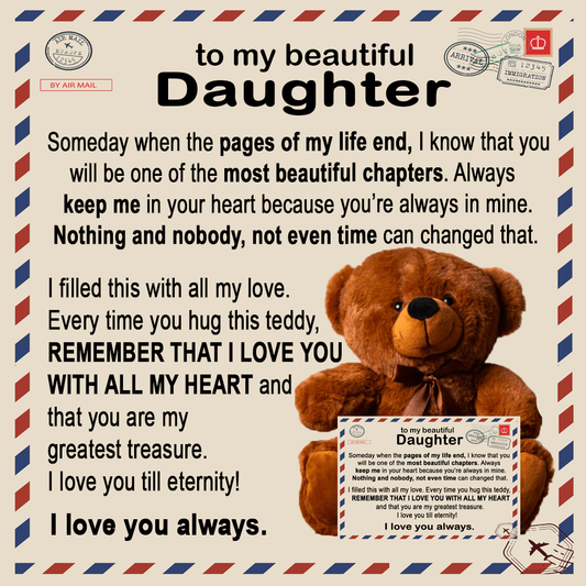 To My Daughter - Teddy Bear Gift Set - LM004