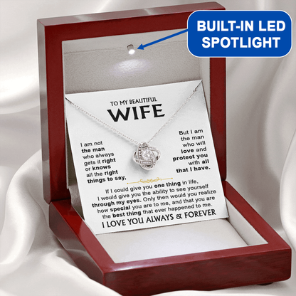 To My Wife - Love Knot Necklace Gift Set - LM017