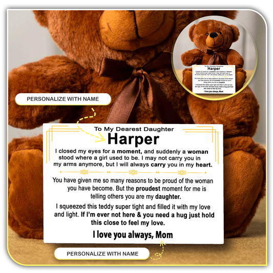 [ALMOST SOLD OUT] To My Daughter - Personalized Teddy Bear Gift Set - LM007