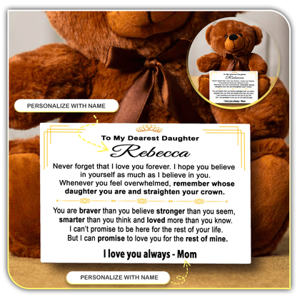 [ALMOST SOLD OUT] To My Daughter - Personalized Teddy Bear Gift Set - LM005