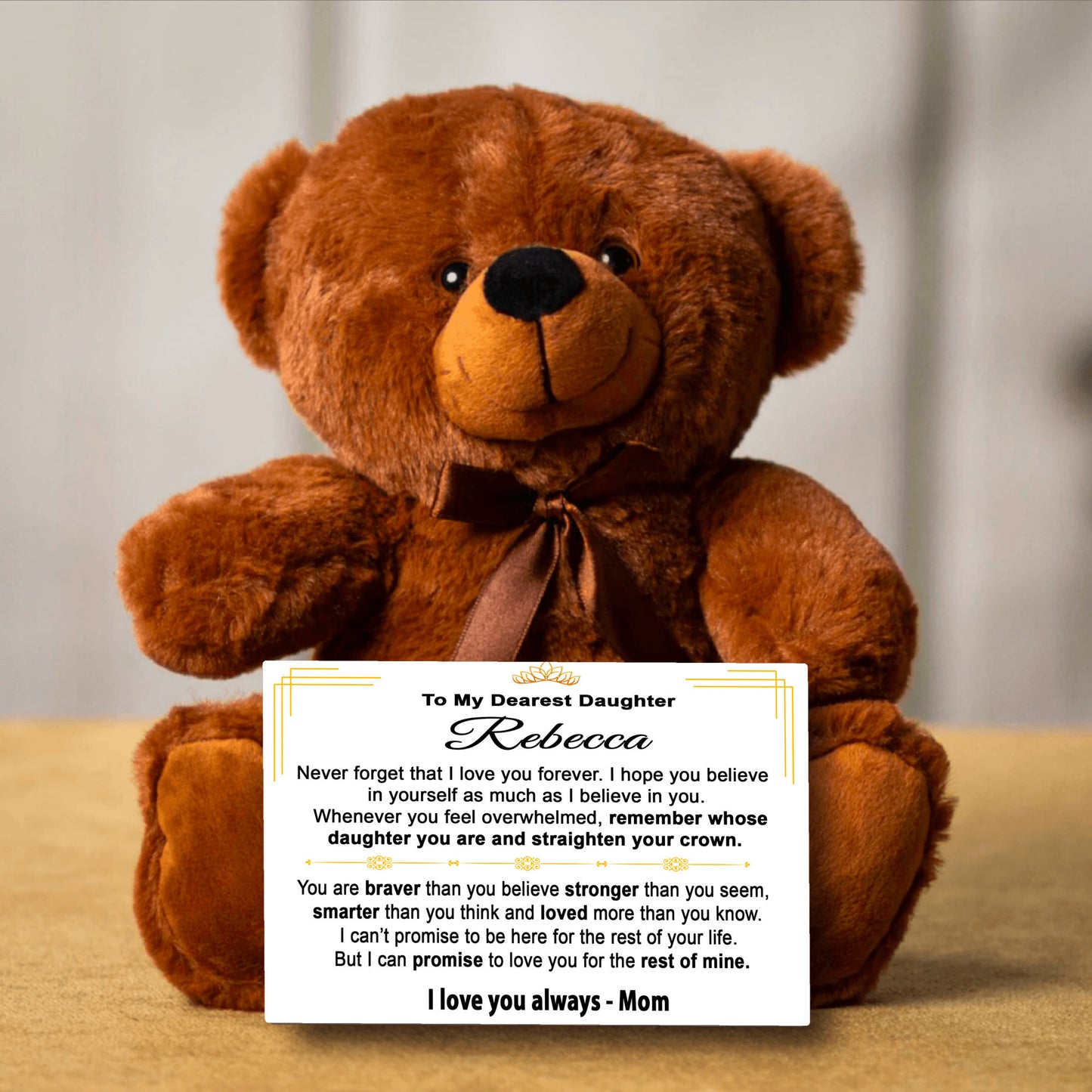 [ALMOST SOLD OUT] To My Daughter - Personalized Teddy Bear Gift Set - LM005