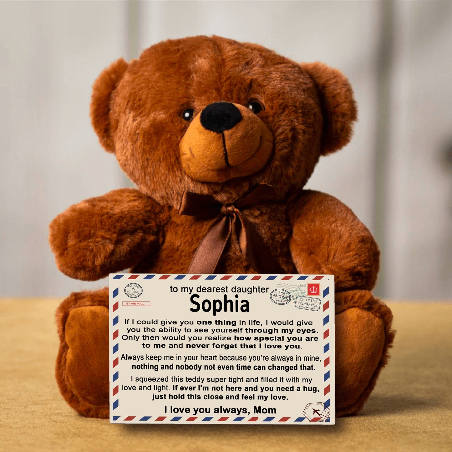 [ALMOST SOLD OUT] To My Daughter - Personalized Teddy Bear Gift Set - LM006