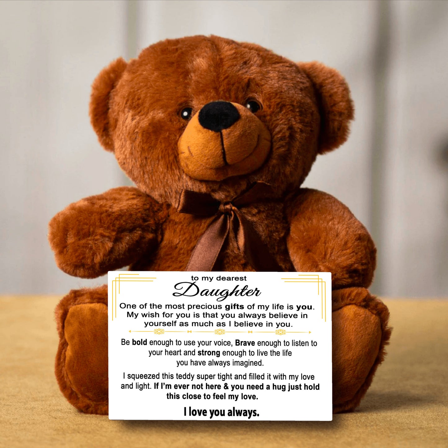 To My Daughter - Teddy Bear Gift Set - LM009