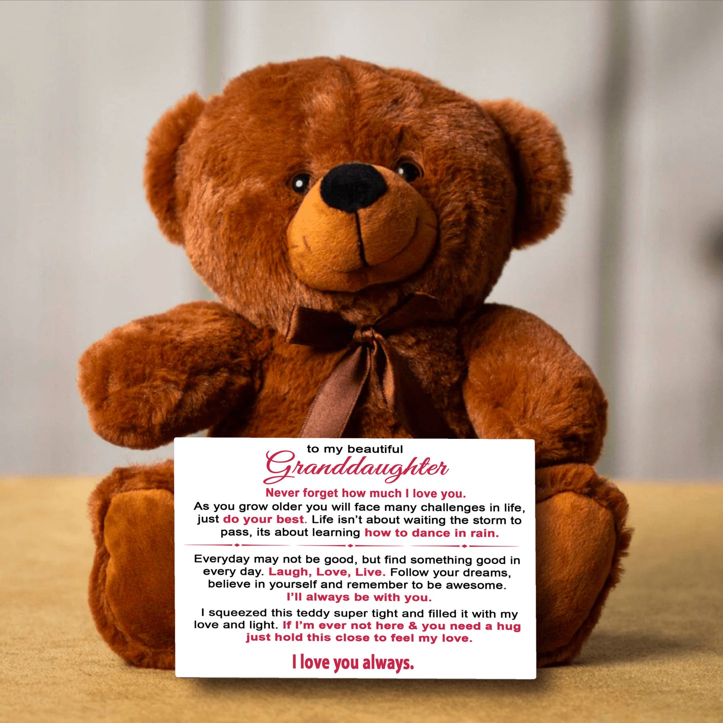 To My Granddaughter - Teddy Bear Gift Set - GD08